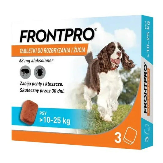 Tabletit FRONTPRO 612473 15 g 3 x 68 mg Sopii koirille joiden paino max. >10-25 kg
