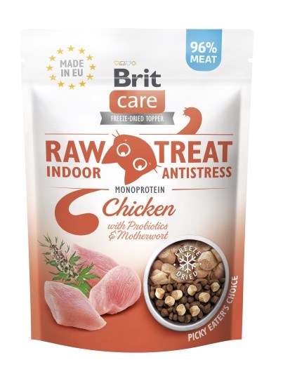 BRIT Care Raw Treat Indoor Antistress Chicken - kissan herkkuja - 40g