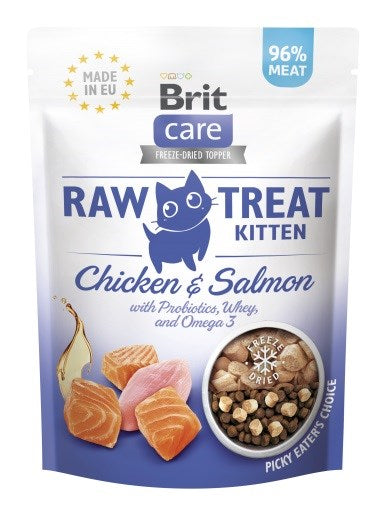 BRIT Care Raw Treat Kitten kana lohen kanssa - kissan herkkuja - 40g