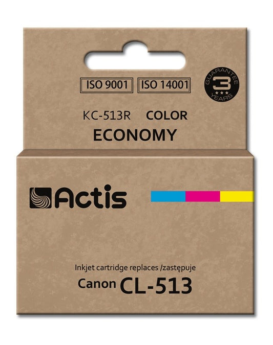 Actis KC-513R muste Canon-tulostimeen; Canon CL-513 vaihto; Vakio; 15 ml; väri