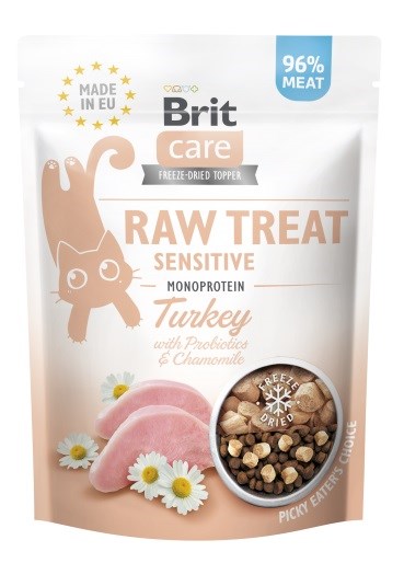 BRIT Care Raw Treat Sensitive kalkkuna - kissan herkkuja - 40g