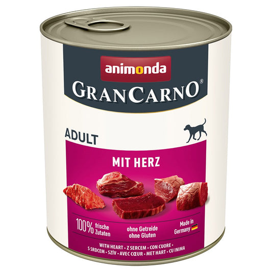 ANIMONDA GranCarno Adult sydämillä - märkä koiranruoka - 800g