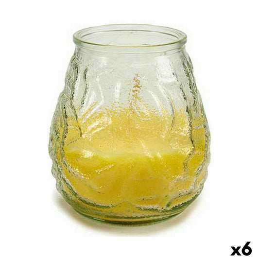 Duftkerze Gelb Durchsichtig Zitronella 9 x 9,5 x 9 cm (6 Stück)