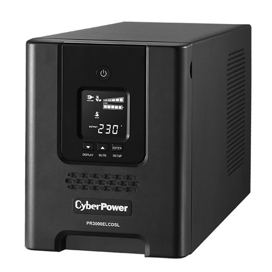 CyberPower PR3000ELCDSL UPS-virtalähde Linjainteraktiivinen 3 kVA 2700 W 9 AC-pistorasia(a)