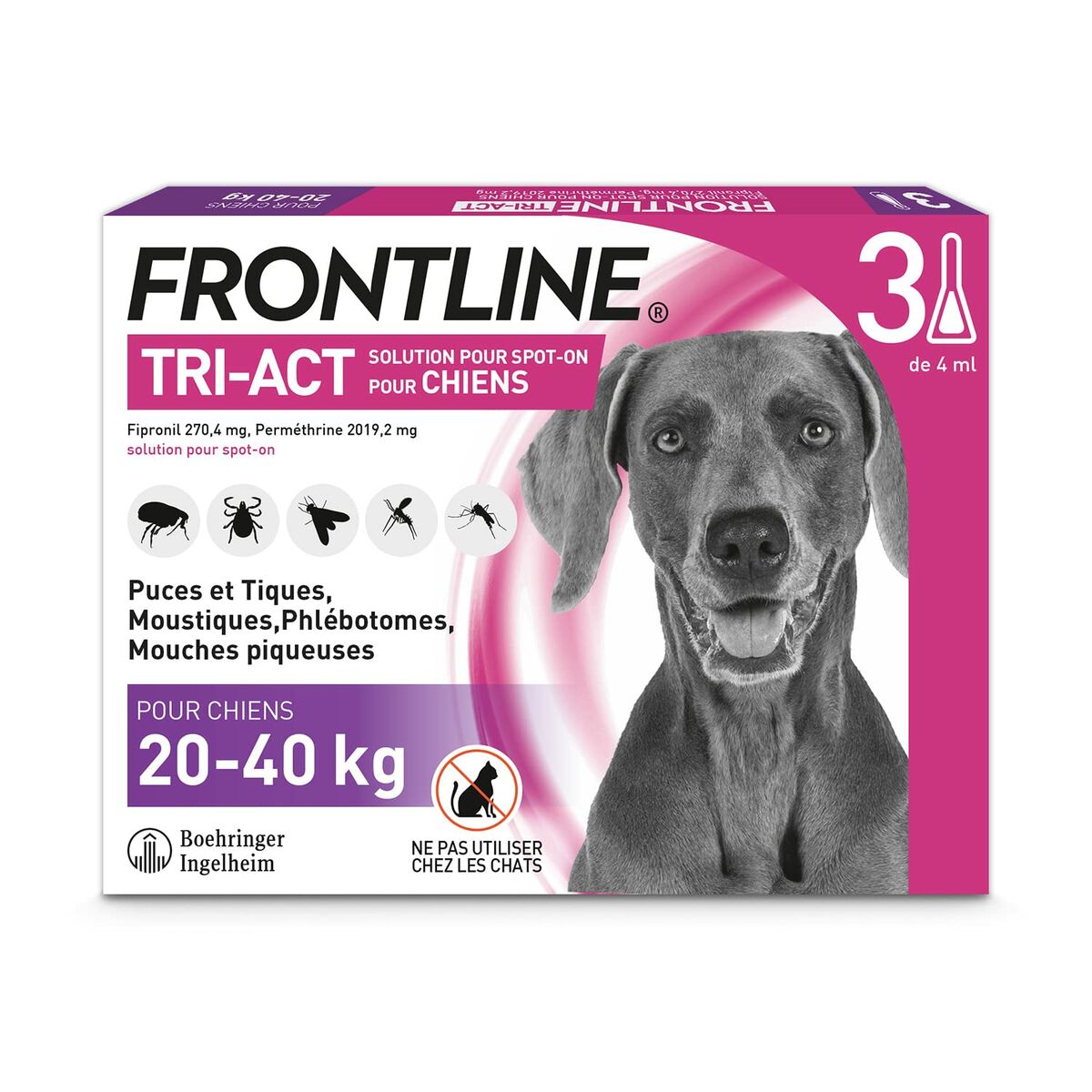 Pipetti koirille Frontline Tri-Act 20-40 Kg