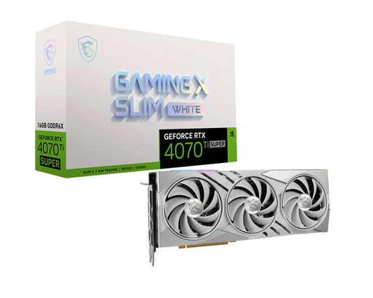 MSI GeForce RTX 4070 Ti SUPER 16G GAMING X SLIM WHITE NVIDIA 16 Gt GDDR6X