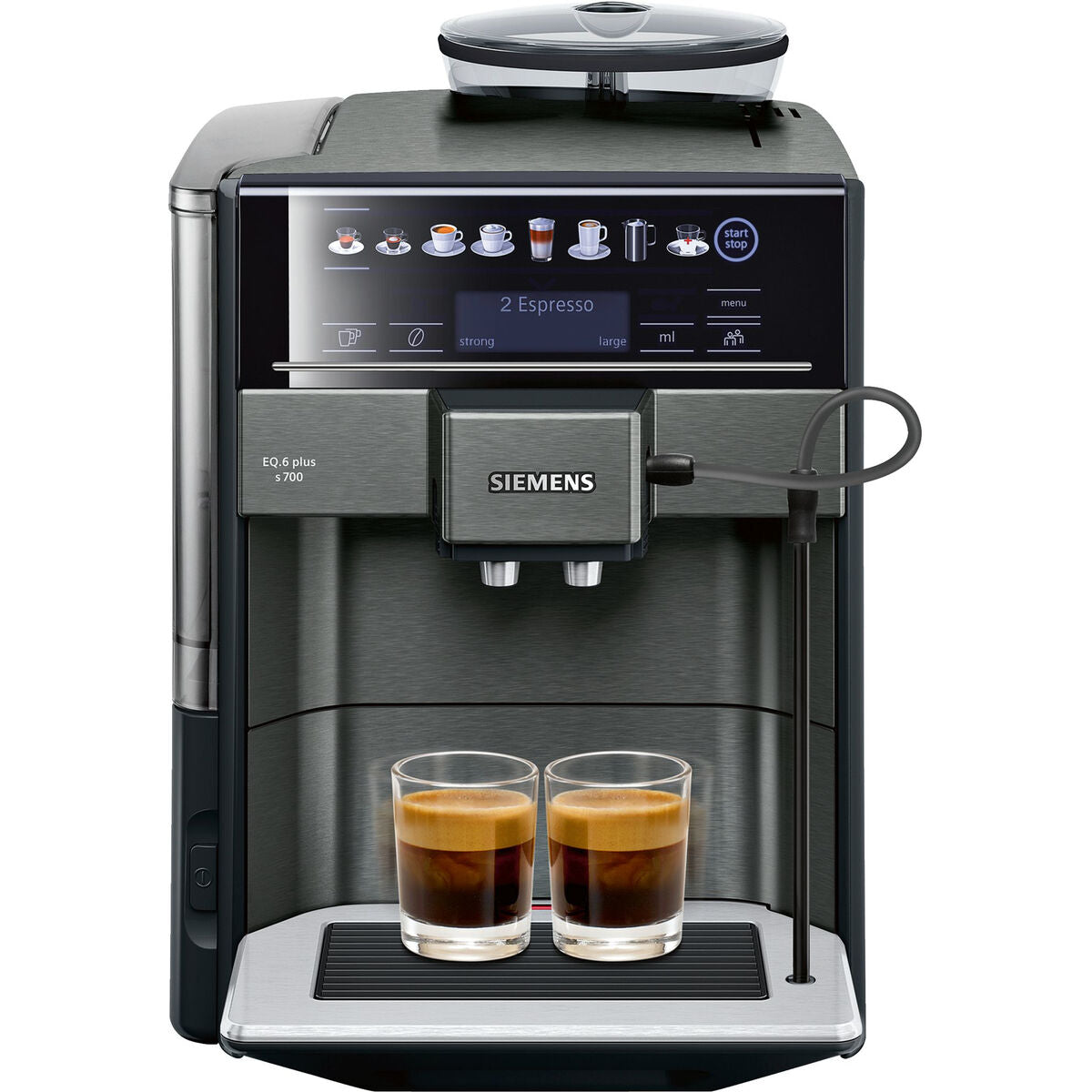 Superautomaattinen kahvinkeitin Siemens AG TE657319RW Musta Harmaa 1500 W 2 Puodeliai 1,7 L
