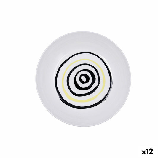 Syvä lautanen Bidasoa Zigzag Monivärinen Keraminen 20 cm (12 osaa)