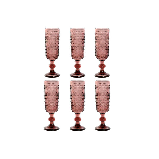 Setti laseja Home ESPRIT Pinkki Kristalli 150 ml (6 osaa)