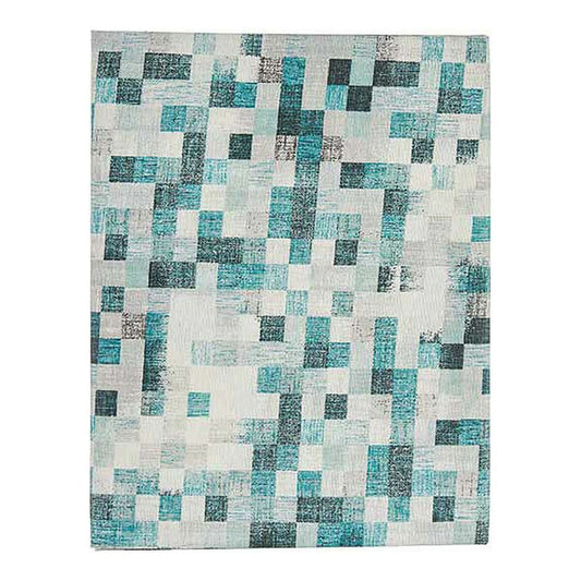 Pöytäliina Sininen kvadratų Paksu canvas (140 x 180 cm)