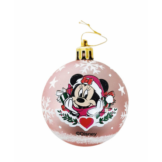 Joulupallo Minnie Mouse Lucky 10 osaa Pinkki Muovinen (Ø 6 cm)