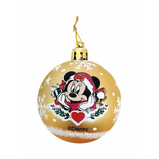 Joulupallo Minnie Mouse Lucky Kullattu 10 osaa Muovinen (Ø 6 cm)