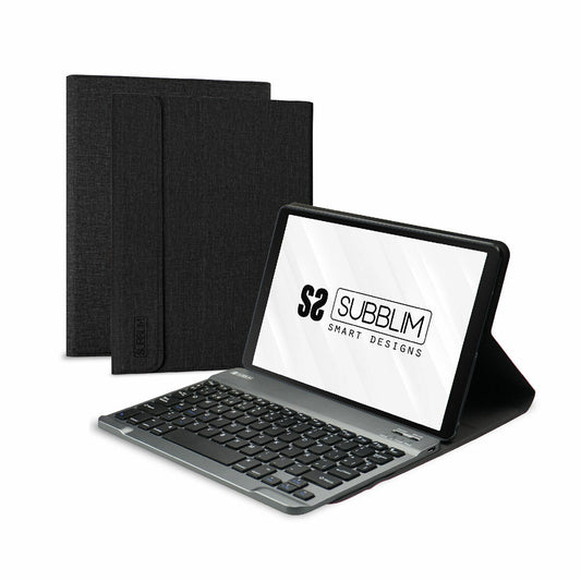 Hülle für Tablet und Tastatur Subblim Tab M10 Plus 3a Gen Schwarz Qwerty Spanisch QWERTY 10,6"