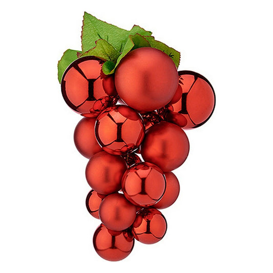 Joulupallo Viinirypäleet Punainen Muovinen 18 x 18 x 28 cm