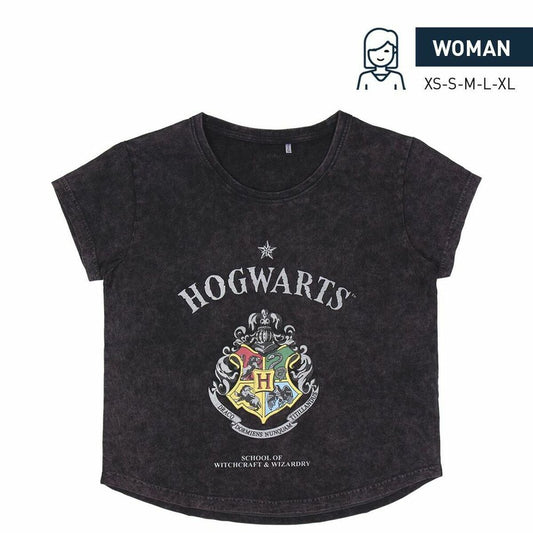 Naisten T-paita Harry Potter Harmaa Tumman harmaa, Koko XS