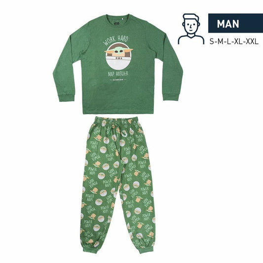 Pyjamat The Mandalorian Tummanvihreä (Aikuisten) Miehet, Koko M