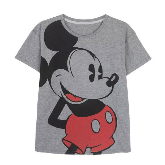 Naisten T-paita Mickey Mouse Harmaa Tumman harmaa, Koko S