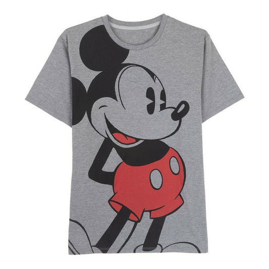 Miesten T-paita Mickey Mouse Harmaa Tumman harmaa Aikuisten, Koko S