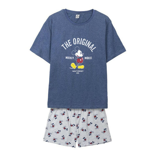 Pyjamat Mickey Mouse Tummansininen (Aikuisten) Miehet, Koko S