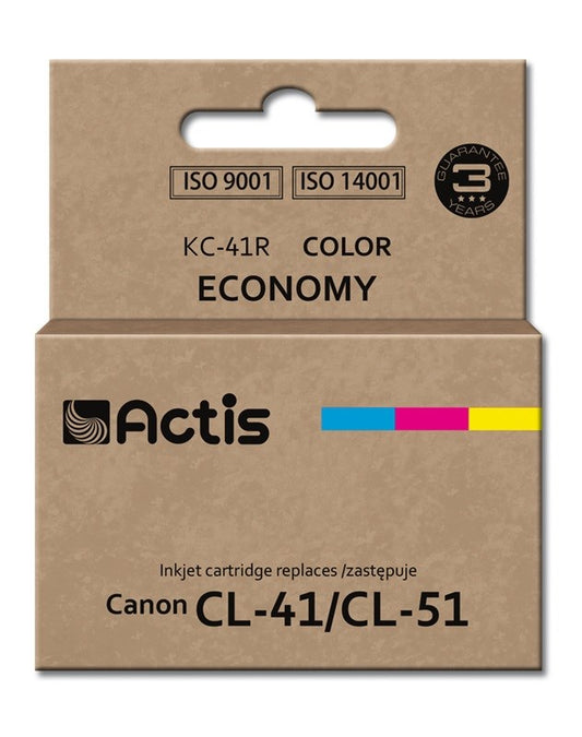 Actis KC-41R muste Canon-tulostimeen; Canon CL-41/CL-51 vaihto; Vakio; 18 ml; väri - KorhoneCom