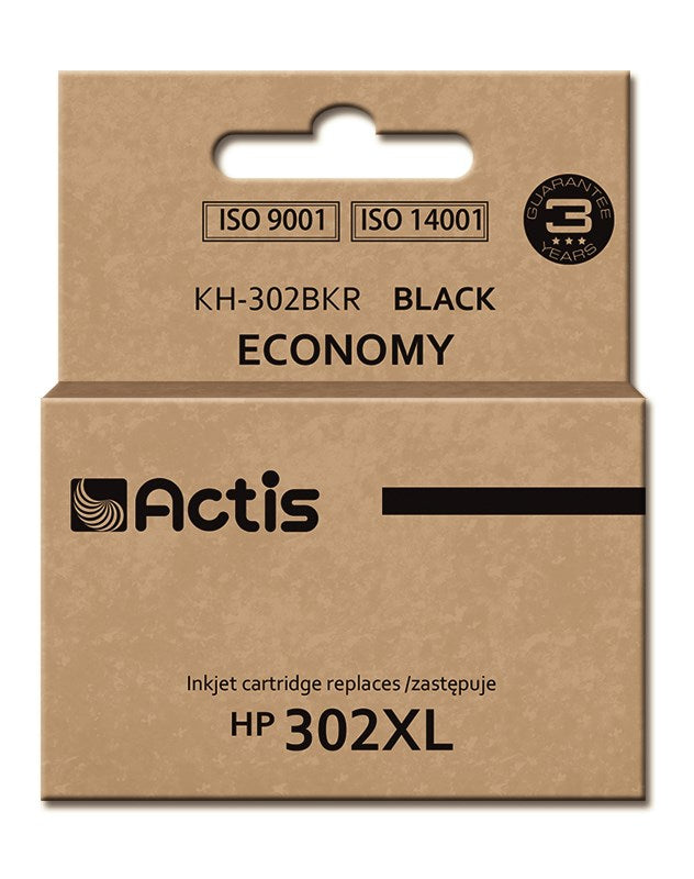 Actis KH-302BKR muste (korvaa HP 302XL F6U68AE; Premium; 15 ml; musta) - KorhoneCom