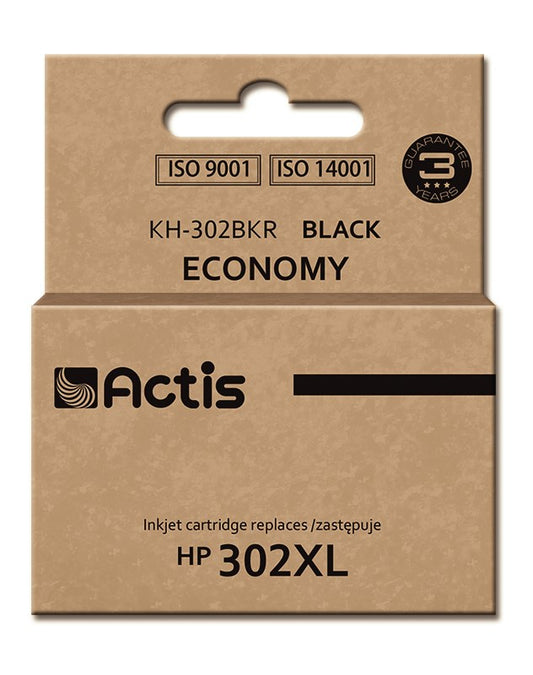 Actis KH-302BKR muste (korvaa HP 302XL F6U68AE; Premium; 15 ml; musta) - KorhoneCom
