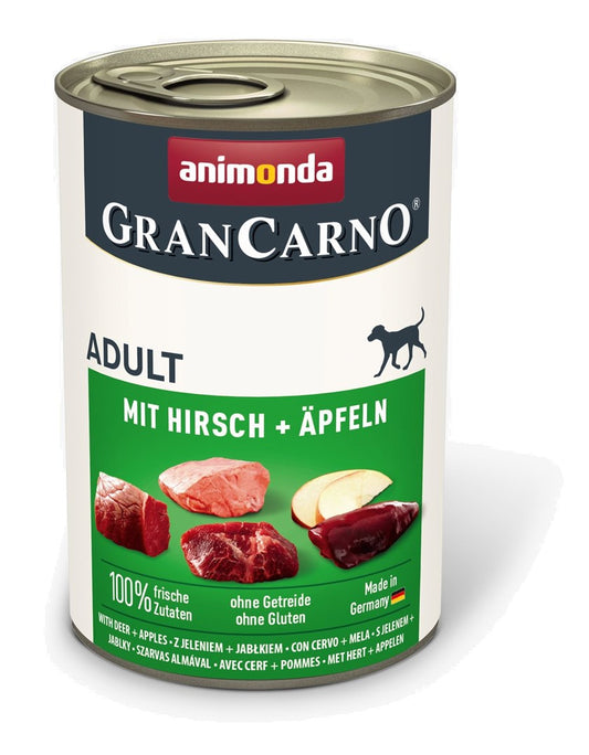 ANIMONDA GranCarno Adult Pork hirvenlihalla ja omenalla - koiran märkäruoka - 400g