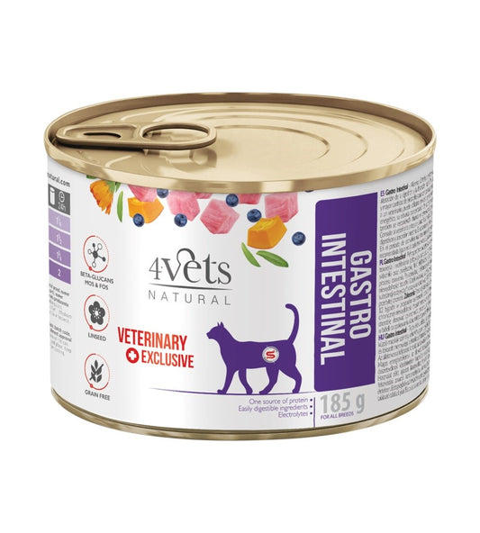 4VETS Natural Gastro Intestinal Cat - kissan märkäruoka - 185 g