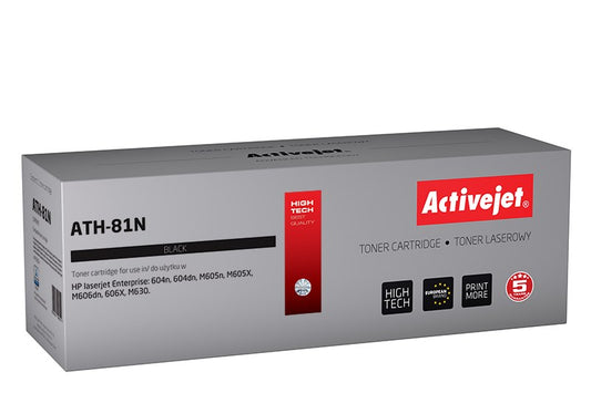Activejet ATH-81N -väriaine (korvaa HP 81A CF281A:lle; Supreme; 10500 sivua; musta)