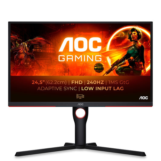 AOC G3 25G3ZM/BK tietokonemonitori 62,2 cm (24,5 ) 1920 x 1080 pikseliä Full HD Musta Punainen