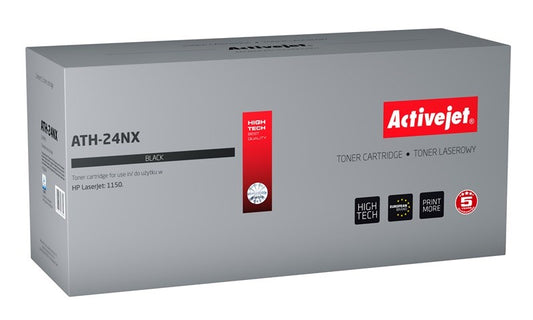 Activejet ATH-24NX -väriaine HP-tulostimelle; HP 24X Q2624X vaihto; Ylin; 4400 sivua; musta