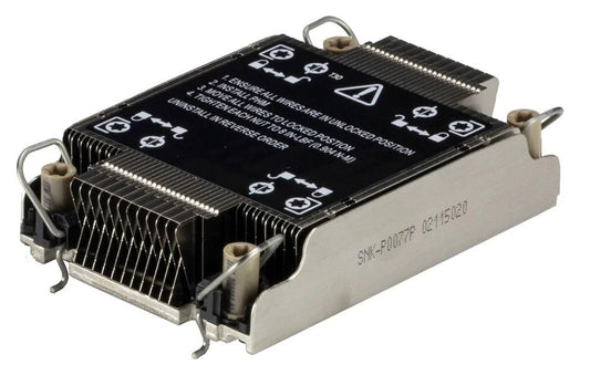 Supermicro SNK-P0077P tietokoneen jäähdytysjärjestelmä Prosessori Jäähdytyselementti/Säteilijä Musta Ruostumaton teräs