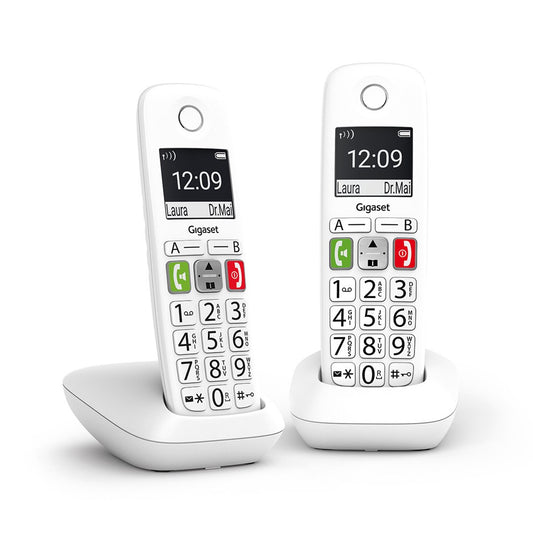 Gigaset E290 Duo Analog/DECT puhelin Soittajan tunnus Valkoinen