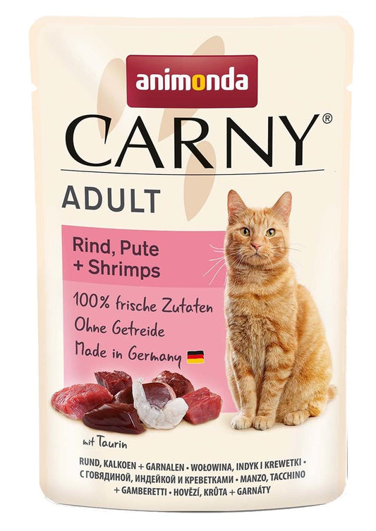 ANIMONDA Carny Adult Beef Kalkkuna ja katkaravut - kissan märkäruoka - 85g
