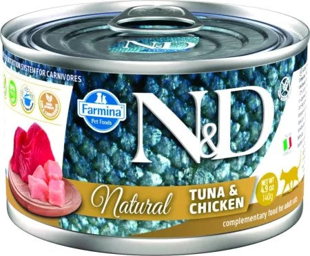 FARMINA N&D Cat Natural Tuna&Chicken - kissan märkäruoka - 140 g