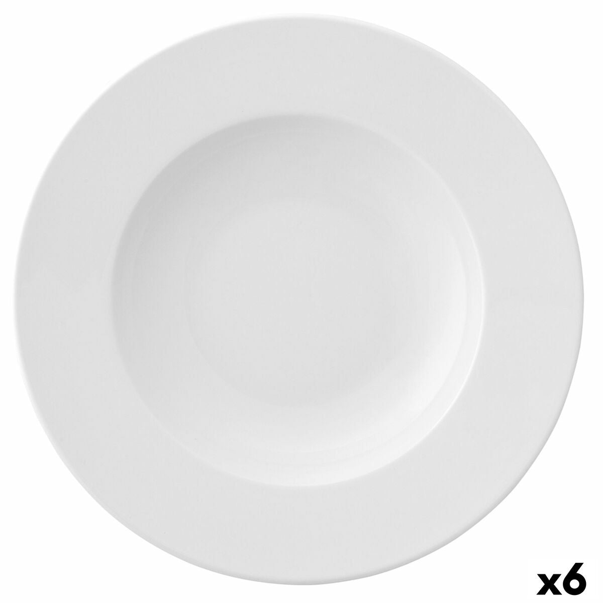 Syvä lautanen Ariane Prime Keraminen Valkoinen (Ø 26 cm) (6 osaa)