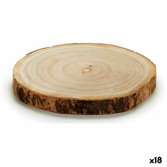 Koristepölli Ruskea Paolownia wood 18 x 2 x 18 cm (18 osaa)