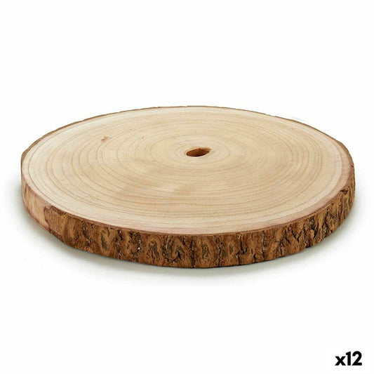 Koristepölli Ruskea Paolownia wood 30 x 2 x 30 cm (12 osaa)