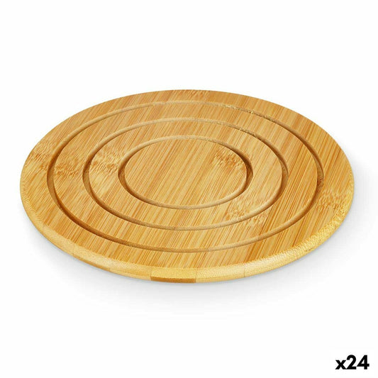 Tabletti Luonnollinen Bambu 19 x 1 x 19 cm (24 osaa) Pyöreä