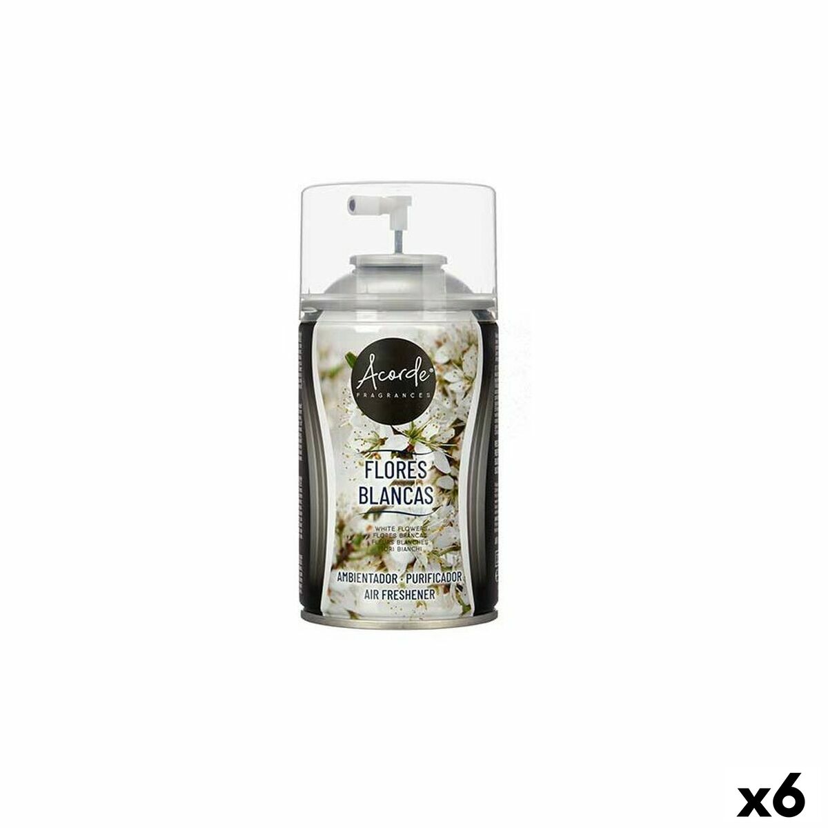 Ilmanraikastimen Täyttöpakkaukset Valkoiset kukat 250 ml Spray (6 osaa)