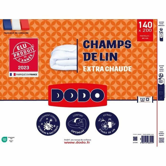 Peitto DODO Champs de Lin 140 x 200 cm Valkoinen 450 g/m²