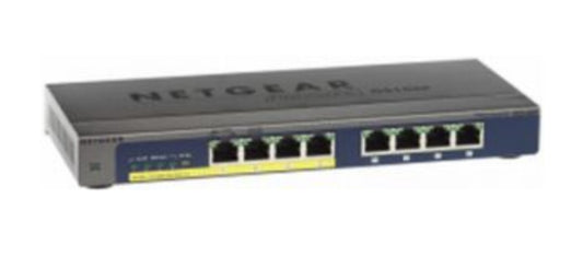 Netgear GS108PP Hallitsematon Gigabit Ethernet (10/100/1000) Musta Power over Ethernet (PoE) - KorhoneCom