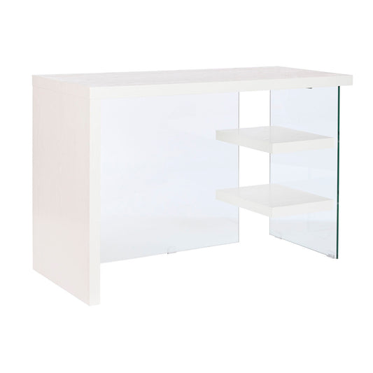 Pöytä DKD Home Decor Valkoinen Läpinäkyvä Kristalli Puu MDF 120 x 50 x 76 cm