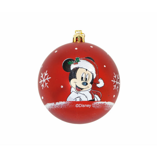 Joulupallo Mickey Mouse Happy smiles 6 osaa Punainen Muovinen (Ø 8 cm)