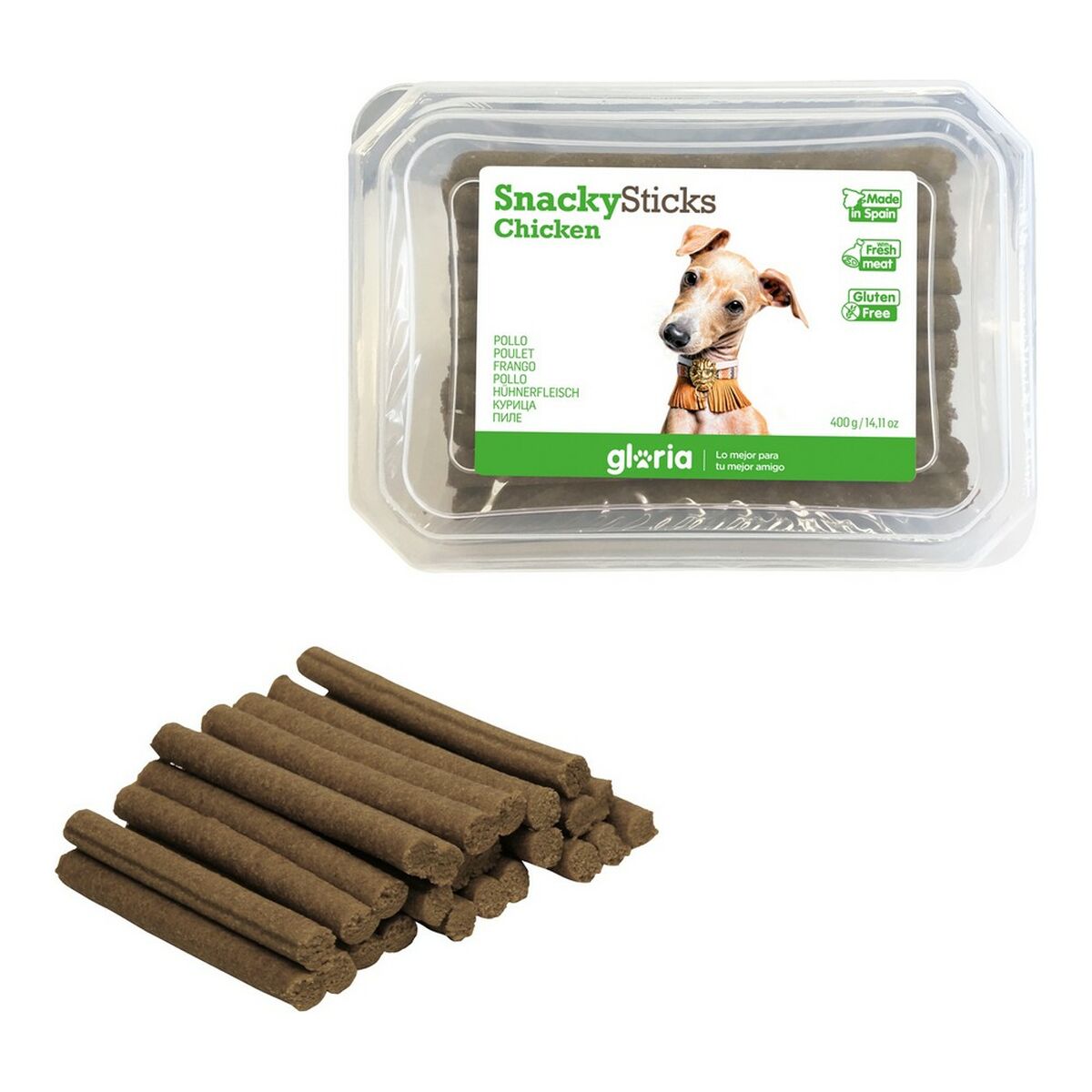 Koiran makupala Gloria Snackys Sticks Kana Pikkutangot (800 g) (800 g)
