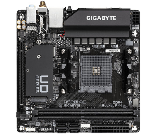 Gigabyte A520I AC emolevy AMD A520 Socket AM4 mini ITX