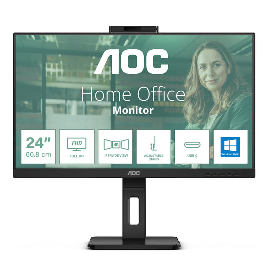 AOC 24P3CW -tietokonenäyttö 60,5 cm (23,8 ) 1920 x 1080 pikseliä Full HD LED Musta