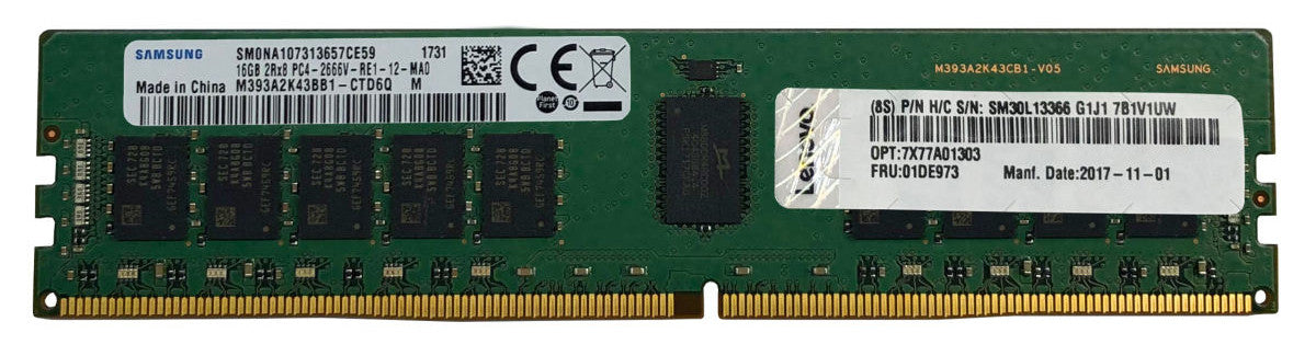 Lenovo 4X77A7777495 sisältää 16 Gt 1 x 16 Gt DDR4 3200 MHz ECC-moduulin - KorhoneCom