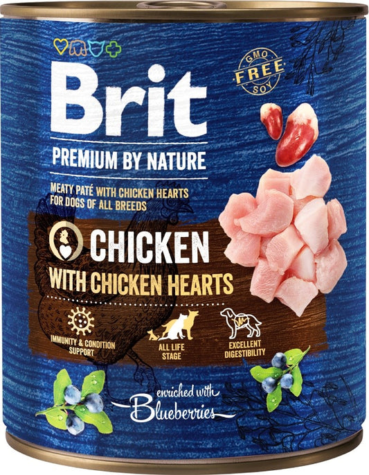 BRIT Premium by Nature Chicken sydämillä - Koiran märkäruoka - 800 g - KorhoneCom