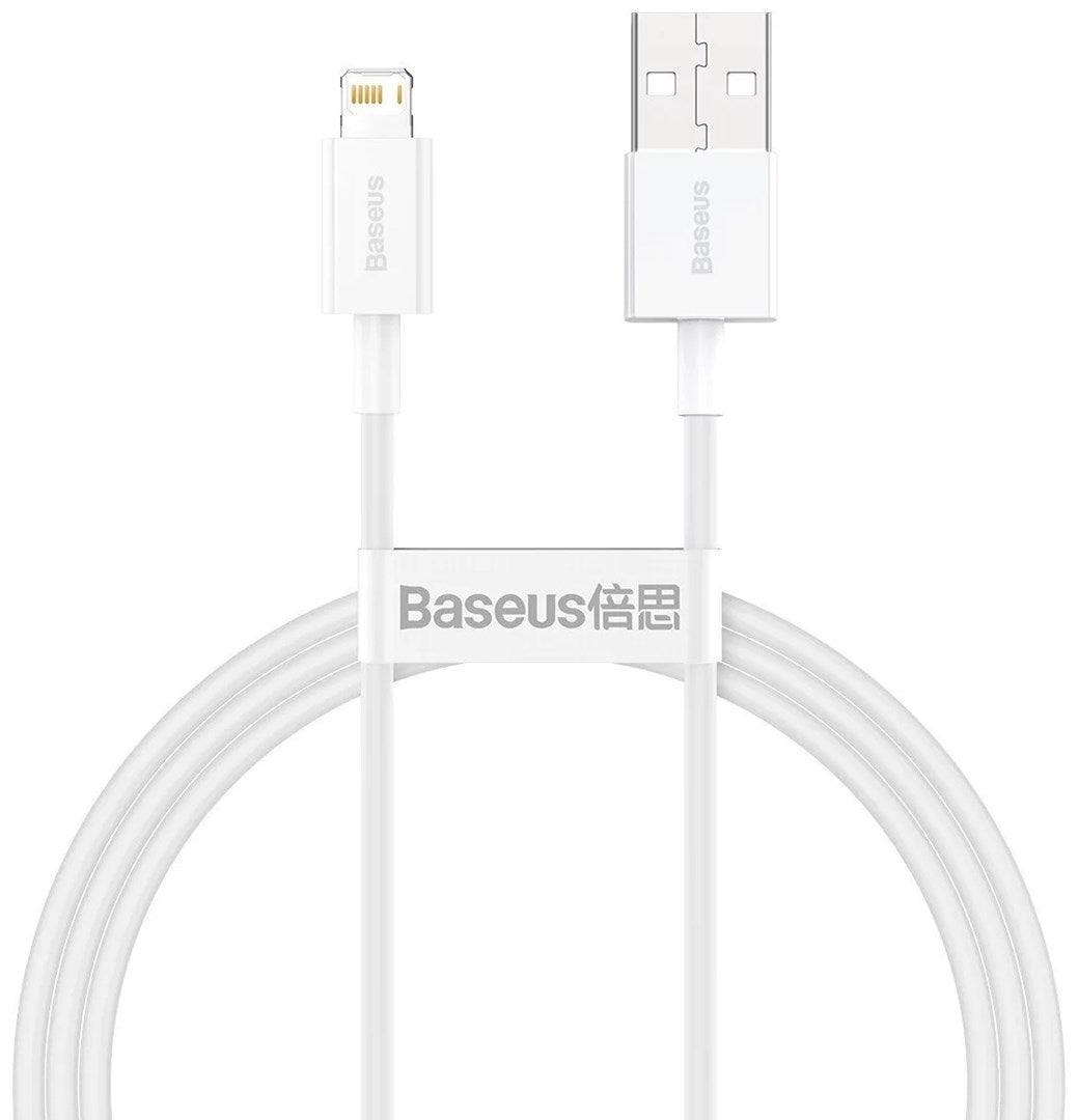 Baseus CALYS-A02 matkapuhelinkaapeli valkoinen 1 m USB A Lightning - KorhoneCom